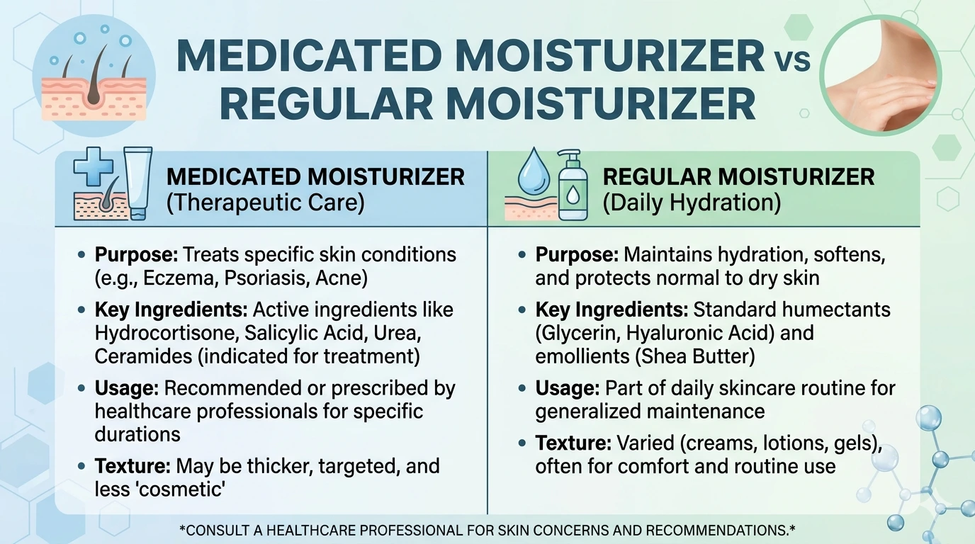 Medicated Moisturizer vs Regular Moisturizer